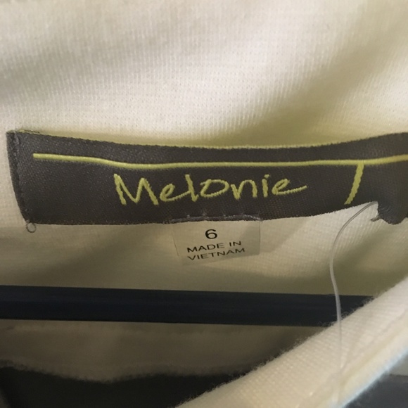 Size 6 Melonie T Striped Bell Sleeve Dress - Picture 4 of 5